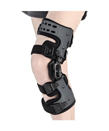 OA Unloader Knee Brace- Unloader Knee Brace for Osteoarthritis Arthritis Pain Cartilage Repair Bone on Bone Knee Joint Pain Lateral Degeneration Knee Support Left Gray