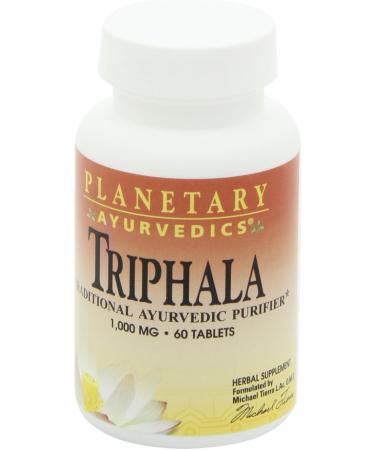 Planetary Ayurvedics Triphala 1000mg Tablets - GI Tract Support & Cleanse Supplement for Digestive Wellness - Detox & Balance with Herbal Ingredients - 60 Tablets - Buy Online on GoSupps.com