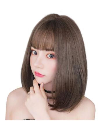 BGHJUE Women's Short Wavy Wig with Bangs - Versatile Mid-Length Hair Wig for All Occasions - Buy Online on GoSupps.com
