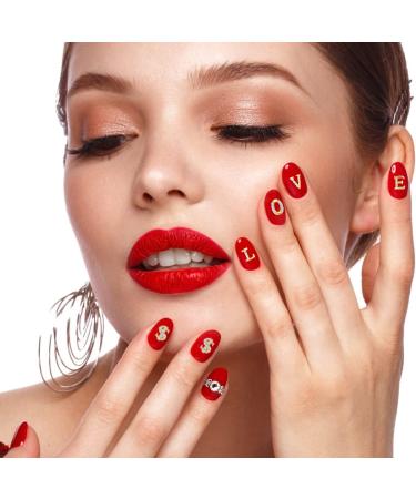 57pcs Gold Letters Nail Stud Alloy Rhinestone + Dollar Sign Money Nail Art Charms for Acrylic Nails - B-Golden - Buy Online on GoSupps.com