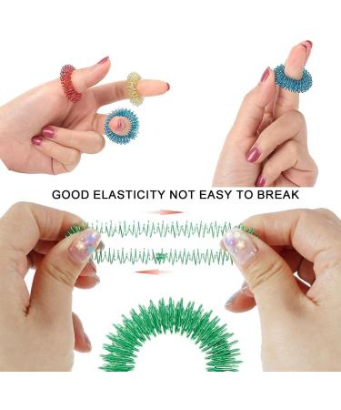 TIDIPRI Acupressure Ring Set - 12 Massage Rings for Stress Relief & Improved Blood Circulation - Finger & Toe Massage Tool - Buy Online on GoSupps.com