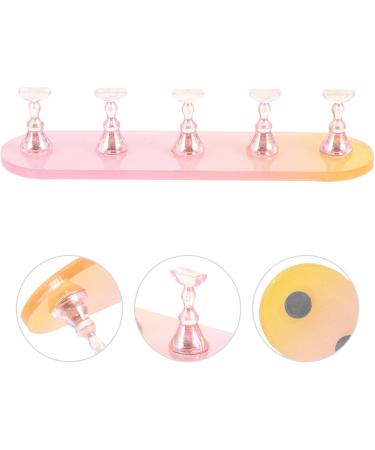 COHEALI 1 Set Nail Practice Holder Acrylic Nail Art Display Stand Magnetic Fake Nail Holder Training Nail Stands Nail Art Holder Rack Nail Tips Practice Rack Plastic Cosmetic Fixture Pink Yellow - Buy Online on GoSupps.com
