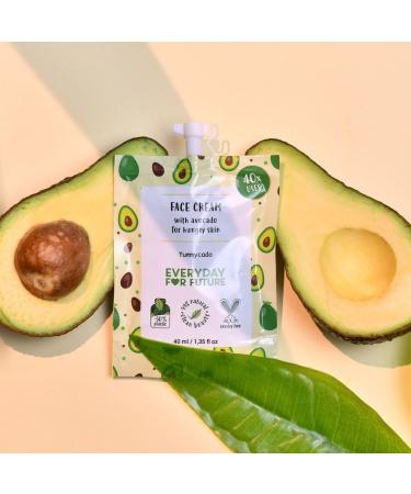 EVERYDAY FOR FUTURE Avocado Face Cream | Nourishing Avocado Face Cream | Vegan & Cruelty Free Face Cream | 99% Natural Face Cream with Avocado | 1.35 fl oz - Buy Online on GoSupps.com