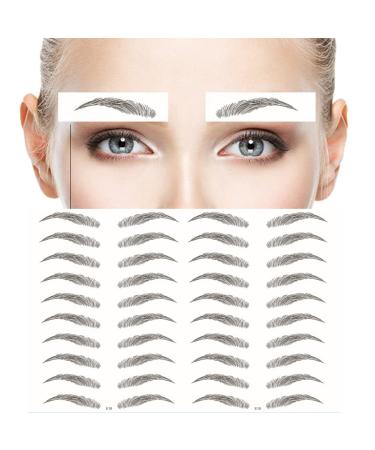 20 Pairs Eyebrow Tattoo Stickers Benuomi Black Waterproof Eyebrow Transfers Stickers Peel Off 6D Eyebrow Tattoo Sticker Nature False Eyebrows Hair-Like Long Lasting Tattoo Eyebrow for Woman Makeup Tool (E10)