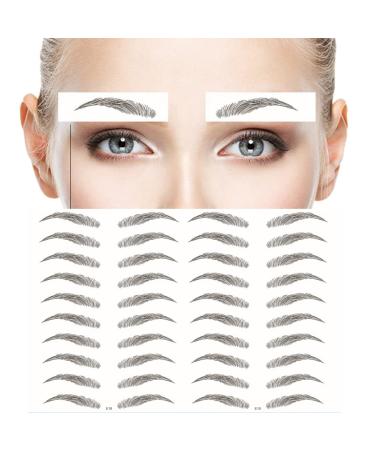 20 Pairs Eyebrow Tattoo Stickers Benuomi Black Waterproof Eyebrow Transfers Stickers Peel Off 6D Eyebrow Tattoo Sticker Nature False Eyebrows Hair-Like Long Lasting Tattoo Eyebrow for Woman Makeup Tool (E10)
