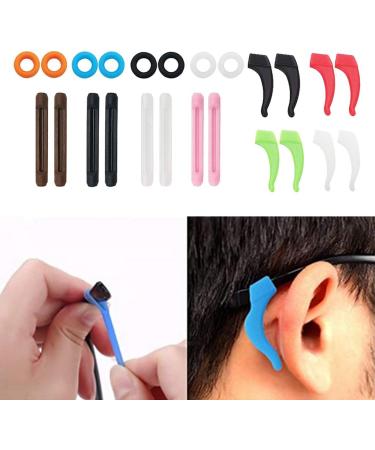 Silicone Eyeglass Temples & Ear Hooks - 12 Pairs Eyeglass Holders for Secure Fit | International Shipping Available - Buy Online on GoSupps.com