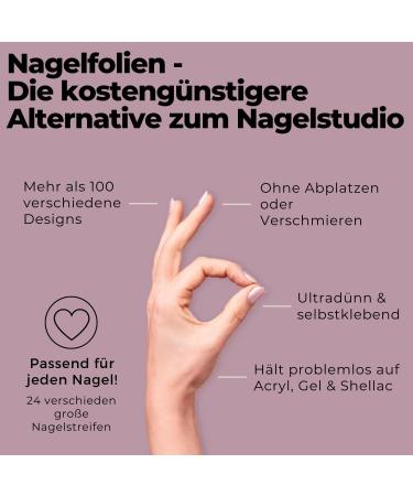 Original Miss Sophie Nail Foils Snow White - 24 Ultra-Thin Glitter Nail Polish Stripes for Finger & Toenails - Compatible with Natural Acrylic Gel & Shellac Nails - Buy Online on GoSupps.com