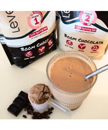 Boom Chocolata Plant-Based Protein Powder - Phase 1: Follicular | Pea & Pumpkin Protein | Iron, Fiber & Vegan Lactoferrin | No Artificial Sweeteners Phase 1: Follicular 1.54 Pound (Pack of 1) - Buy Online on GoSupps.com