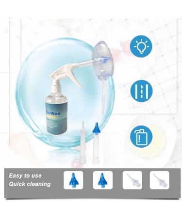 Haofy Ear Kits 500ml Ear Washer Spray Bottle System with Professional Ear Wax Removal Tool - Home Ear Care Solution - Buy Online on GoSupps.com