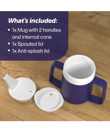 JFA Supplies 2 Handle Blue Adult Drinking Mug 165ml | Non Spill Sippy Cup - Buy Online on GoSupps.com