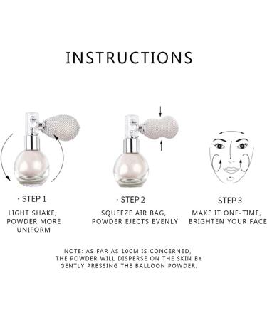 Highlighter Powder Spray Glitter High Gloss Spray Shimmer Glitter Eyeshadow Pressed Powder Powder Makeup Spray for Face Body Cosmetic Silver - Buy Online on GoSupps.com