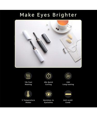 2024 New Heated Lash Curler Lash Curler Heated Rapid Heat-up USB Rechargeable Heated Lash Curler Wand with Comb (2 Pcs) - Buy Online on GoSupps.com