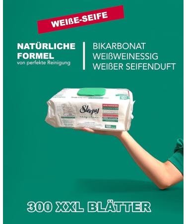 Clearfee Set | Original Sleepy Wet Wipes & Surface Cleaning Towels | 100 XXL Disposable Cleaning Towels (6 Pcs White Soap) Premium Quality for All Your Cleaning Needs - Buy Online on GoSupps.com