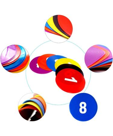 Haploon 10Pcs Poly Spots  9 Inch Non Slip Floor Dots Sport Set for Drills Training Soccer Football Basketball Footwork Kids School Teaching Marker Field - Buy Online on GoSupps.com