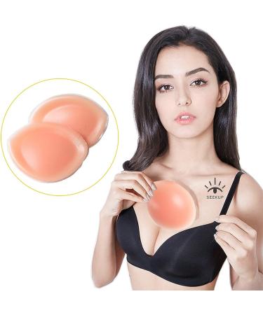 SEEKUP Women Silicone Bra Pads Inserts | Push-Up Cleavage Enhancer | Skin, Large - Buy Online on GoSupps.com