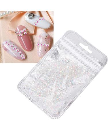 Nail Art Decoration Bright Colors Elegant And Charming Nail Art Rhinestones for Home Manicure Store Salon Shop Beauty Salon(Loose Diamond White AB Color) - Buy Online on GoSupps.com