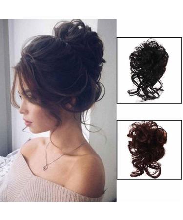 SZYM Hairpiece for Wavy Chignon Bun | Synthetic Hair with Elastic Band | Perfect Hair Accessory for Elegant Styles - Buy Online on GoSupps.com