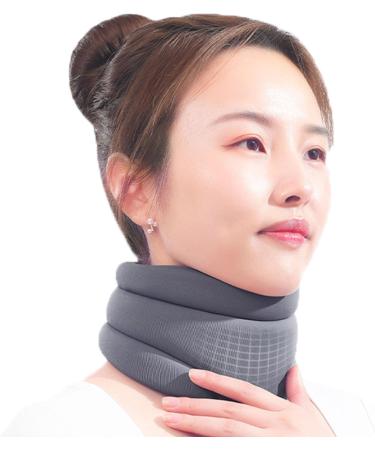 Neck Brace for Neck Pain and Support for Women Men - Cervical Collar - Soft Neck Brace for Pinched Nerve - Vertebrae Whiplash Wrap for Posture Sleeping - Spinal Support and Spine Pressure yl-105023( Grey