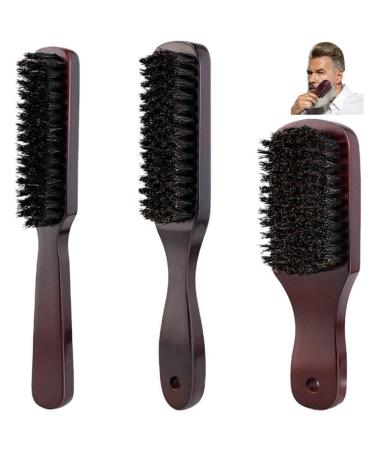 Men Beard Brush Wooden Handle Boar Bristle Mustache Cleaning Brush Hairdressing Barber Hair Styling Comb Shaving Comb
