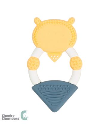 Cheeky Chompers Bertie the Lion Tooth Aid - Soft Silicone Bite Rings with Gel Applicator | BPA & Phthalate-Free Teething Solution - Buy Online on GoSupps.com