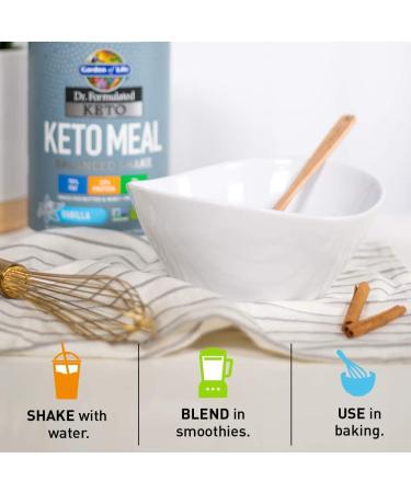 Garden of Life Keto Meal Shake Powder - Grass Fed Butter & Whey Protein, Probiotics, Non-GMO, Gluten Free, Paleo-Friendly Vanilla - 23.7 Oz - Buy Online on GoSupps.com