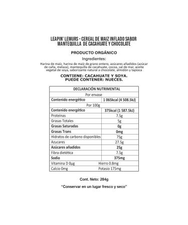 Leapin Lemurs Peanut Butter & Chocolate Organic Cereal | 10 Oz Box | Gluten Free - Buy Online on GoSupps.com
