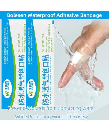 Waterproof Adhesive Bandages - Clear First Aid Elastic Bandages for Minor Cuts & Scrapes 100 Count Water-Resistant Wound Tape for Swimming & Bathing - Buy Online on GoSupps.com
