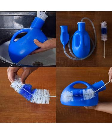 Urinals for men Men's urinal with hand-held portable urine cup 2000 ml urinal bottle catheter male urinals for elderly bedridden hospital beds wheelchair (BLUE) - Buy Online on GoSupps.com