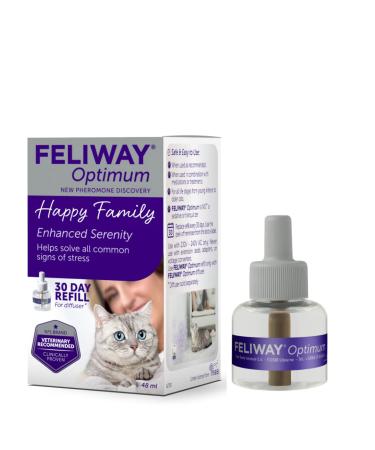 FELIWAY Optimum refill, the best solution to ease cat anxiety, cat conflict and stress in the home Single