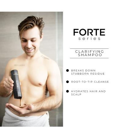 Forte Series Men's Clarifying Shampoo - Hydrating Build Up Removal, Cooling Sensation - Sulfate & Paraben Free (8 Oz) - Buy Online on GoSupps.com