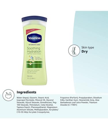 Unilever Vaseline Intensive Care Aloe Soothe Lotion - 10 Fl Oz | Hydrating Moisturizer for Dry Skin | International Shipping Available - Buy Online on GoSupps.com