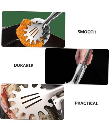 Buy POPETPOP Stainless Steel Grill Tongs - Perfect for Fried Fish & Household Cooking - Buy Online on GoSupps.com