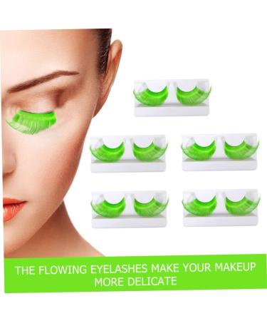 ABOOFAN 10 Pairs Halloween Extra Long False Eyelashes Lashes Halloween Dance Costume Eyelashes Cosplay Fake Lashes Green Eyelashes Curly Fancy Fake Chemical Fiber Gothic Extend Girl - Buy Online on GoSupps.com