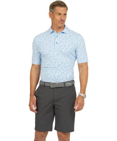 IBKUL Men's UPF 50+ Icefil Cooling Tech Sailfish Print Polo Shirt - White/Red - XX-Large - Buy Online on GoSupps.com