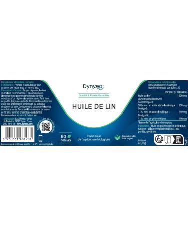 Organic Linseed Oil | Vegan Soft Capsules Flaxseed Oil | Rich in ALPHA-LINOLENIC ACID (ALA) | Omega-3-6 & 9 | 60 Capsules (1 - Buy Online on GoSupps.com