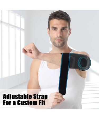 NuCamper Epicondylitis Elbow Bandage 2 pieces compression band elbow bandage for women and men nonslip bandage for gym bodybuilding calisthenics and training Blue M Blue M - Buy Online on GoSupps.com