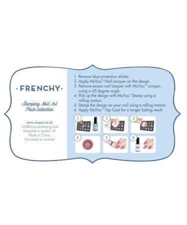 MoYou-London Frenchy Collection Stamping Plate - Nail Art Design Stencils for Manicure & Pedicure (Frenchy 04) | International Shipping Available - Buy Online on GoSupps.com