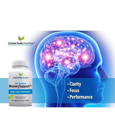 Memory Boost + Brain Support Supplement Nootropic for Focus, Concentration, Memory. Enhanced Energy, Recall and Alertness - 60 Capsules/30-day Supply. - Buy Online on GoSupps.com