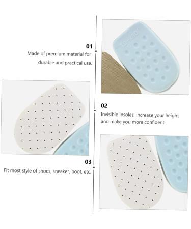 NOLITOY Height Increasing Insoles - 6 Pairs Invisible Shoe Pads for Men & Women Elevator Running Shoes Comfortable Back Pad Damping - Buy Online on GoSupps.com