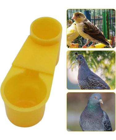12Pcs Automatic Bird Drinker Feeder for Poultry Cage - Yellow - Buy Online on GoSupps.com