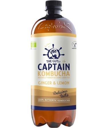 Gutsy Captain Kombucha - Bio Kombucha Tea Raw & Vegan - 8x1000ml Mixbox | Unpasteurized Living Cultures for Optimal Gut Health - Buy Online on GoSupps.com