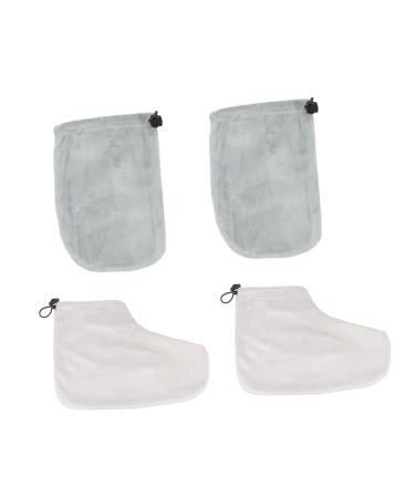 Hohopeti 2 paires Set de Gants et Coton Isolant pour Bain de Paraffine Protection Thermique pour Mains et Adapt Spa et Soin Domicile Couleur Al atoire Couleur Al atoire