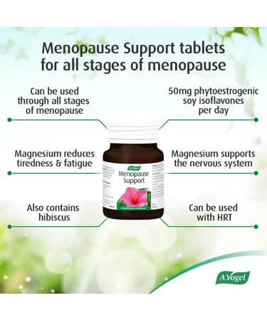 A.Vogel Menopause Support | Soy Isoflavones, Magnesium & Hibiscus | 60 Tablets | Peri, Meno & Postmenopause Symptoms - Buy Online on GoSupps.com