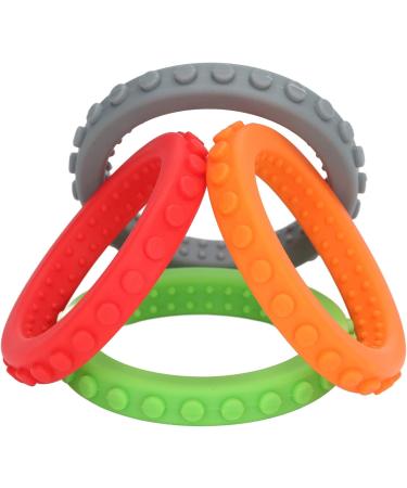 4-Pack Silicone Baby Wrist Teeth Toys - Soft Heat-Resistant & Cooled Teething Relief for 3-24 Months - Buy Online on GoSupps.com