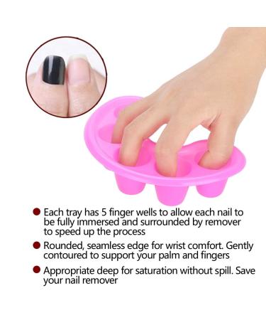 Nail Gel Removal Shell Set - 5-Piece Finger Dishes for UV Acrylic Gel Soak - Ideal for Nail Studios & Home Use - Buy Online on GoSupps.com