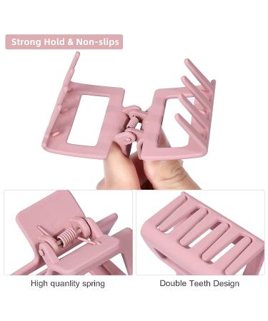 12 Matte Medium Hair Clips, 2-Inch Thick Square Tweezers, Non-Slip Medium Claw Hair Clips for Thin Hair - Small and Medium-Sized Hair Clips for Women and Girls - Buy Online on GoSupps.com