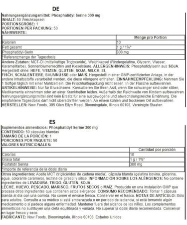 Now Foods Phosphatidylserine 300 mg 50 Soft Capsules - Buy Online on GoSupps.com