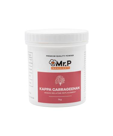 Mr.P Ingredients Kappa Carrageenan 1Kg Powder Gelling Agent Vegan Vegetarian Alternative to Gelatine Halal Kosher Gluten Free (Recyclable Pot) Kappa Carrageenan 1.00 kg (Pack of 1)