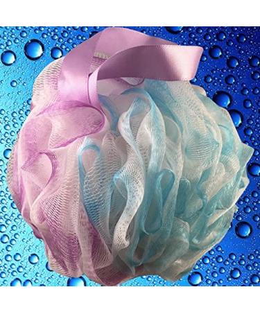 Loofah Bath Sponge XL Swirl Set (4 Pack) - Exfoliating Pouf Scrubber by Shower Bouquet - Buy Online on GoSupps.com