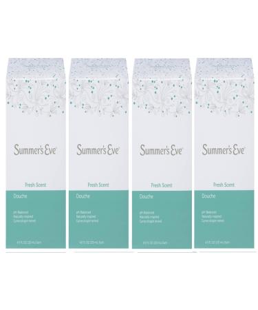 (Pack of 4 Bottles) Summer's Eve Fresh Scent Douche Vinegar & Water Feminine Wash 4.5oz Bottles. PH Balanced Naturally Inspired & Gynecologist Tested (Pack of 4 Bottles 4.5oz Each Bottle)